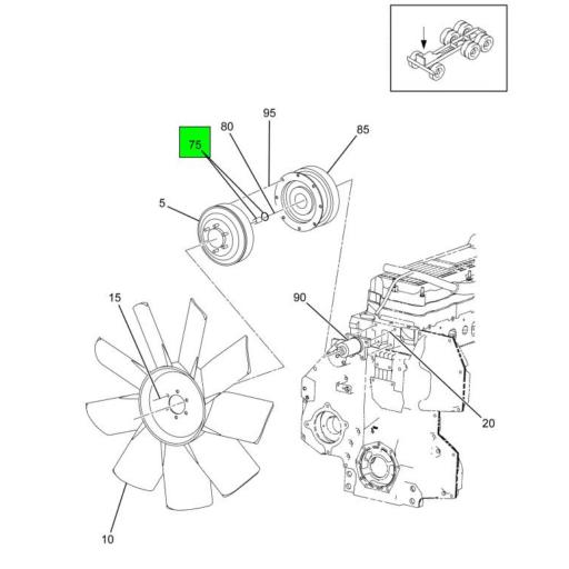 HOR994925 | Navistar International® | BRACKET FAN SUPPORT