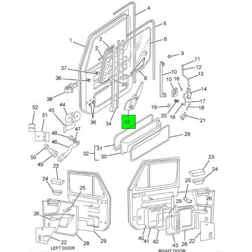 1677962C1 | Navistar International® | SEAL WINDOW REGULATOR - 40 Pack ...