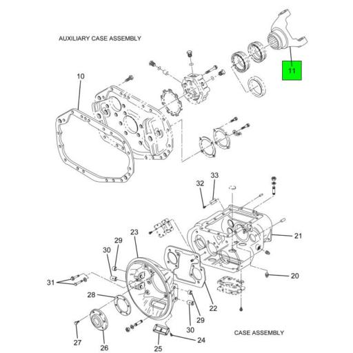FUL5505543 Navistar International | Spline Transmission Output Yoke ...