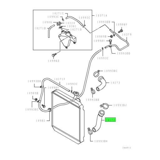 MC110832 Mitsubishi FUSO® Lower Radiator Hose Source One Parts Center