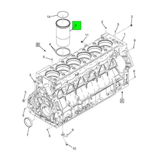 7101130C1 Navistar International® SLEEVE CYLINDER ZFINE Source