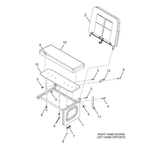 3780420C92 | Navistar International® | SEAT RH BUS BODY 39 BTI NR NL 42 ...