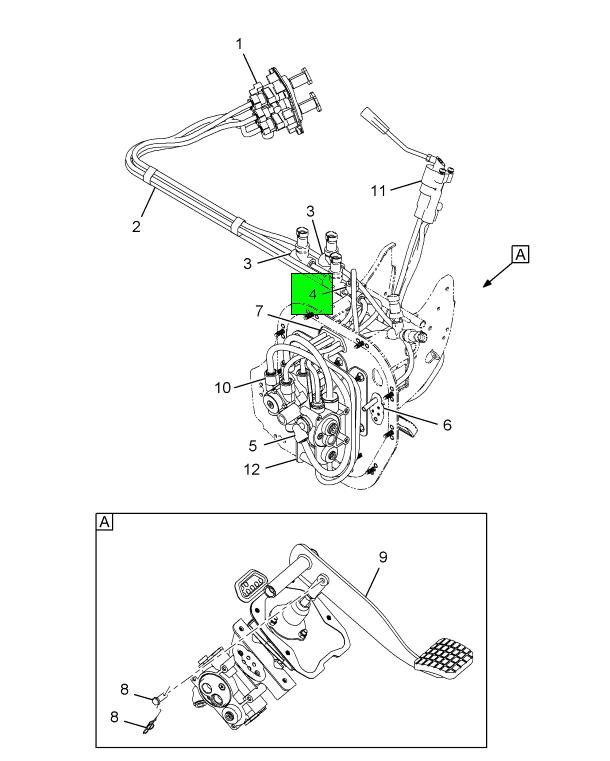 2024458C1 Navistar International® FITTING T QUICK CONNECT 3/8 QC X