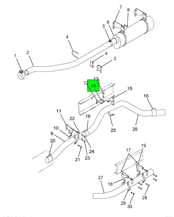 482166C2 | Genuine Navistar International® LINK TAIL PIPE HANGER