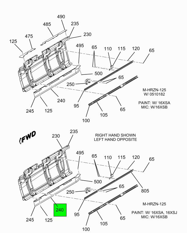 4110528C3 | Genuine Navistar International® PANEL LR 73 IN AERO W/FLARE