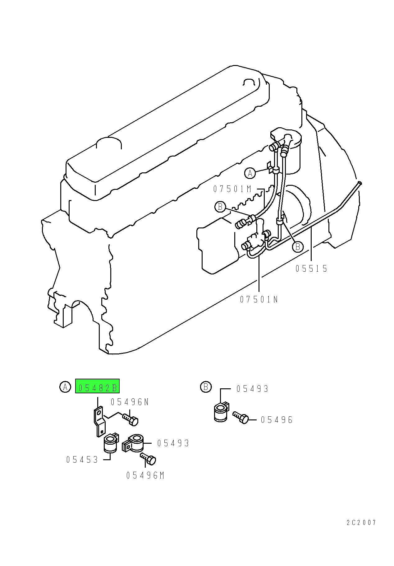 mh023862-mitsubishi-fuso-fuel-line-stay-source-one-parts-center