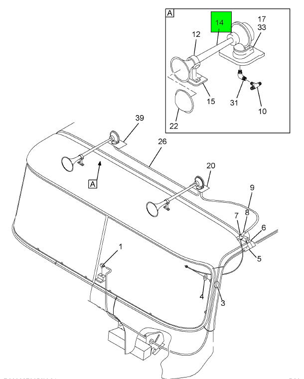 thumbnail image 2 of 150 DB Air Horn Kit For International Truck 2 of 14