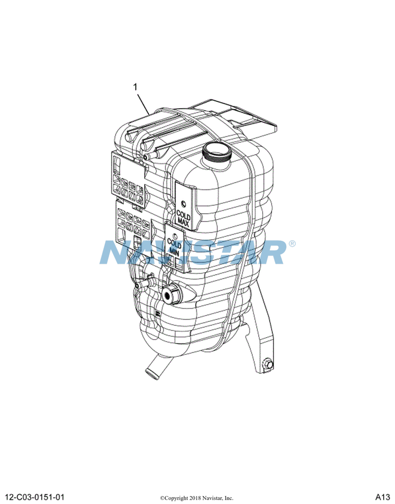 2510603C92 | Genuine Navistar International® RADIATOR SURGE TANK