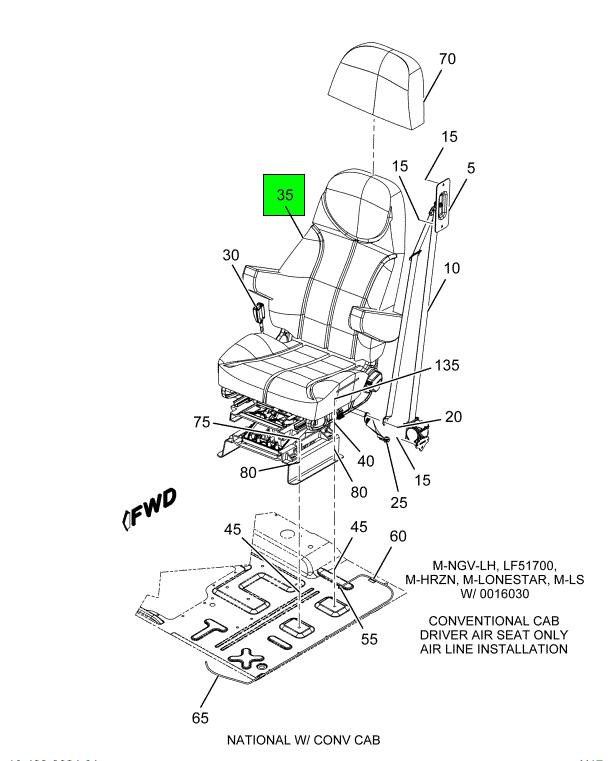 3624380C95 | Navistar International® | SEAT DRIVER DAY AIR CLOTH HIGH ...