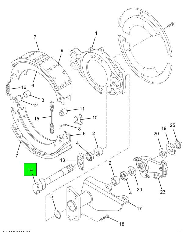 590718C1 | Navistar International® | CAMSHAFT BRAKE S CAM LEFT