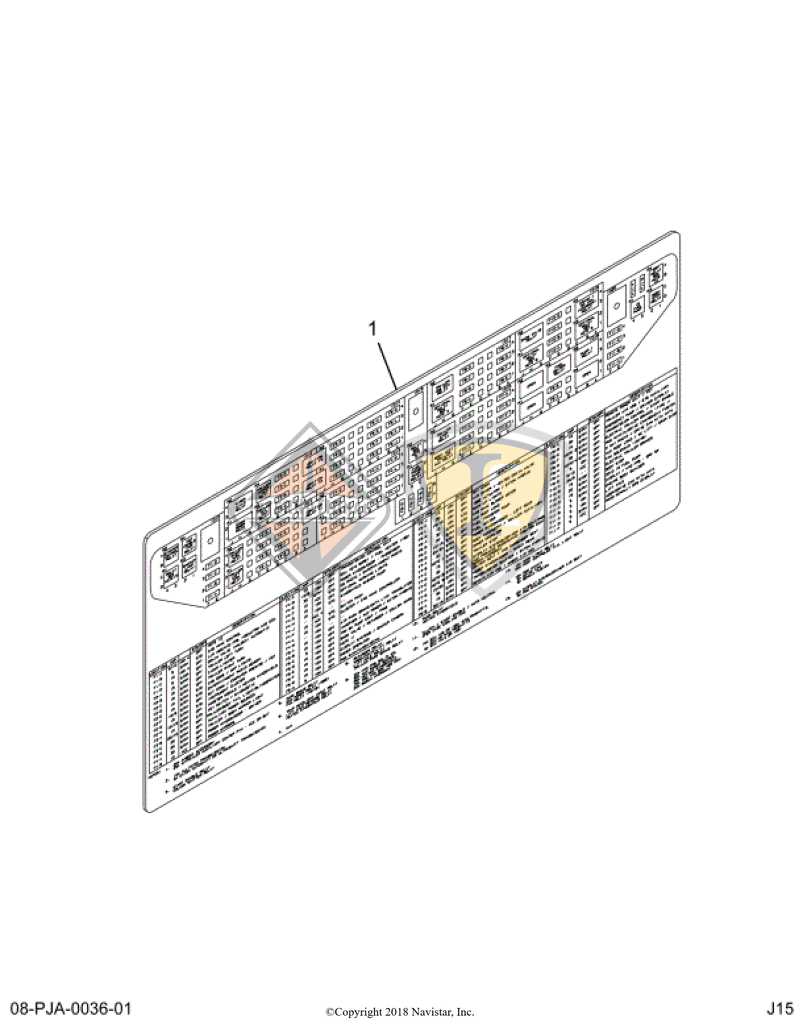 4059387C8 | Genuine Navistar International® PRODUCT GRAPHIC FUSE PANEL OPT  TRUCK