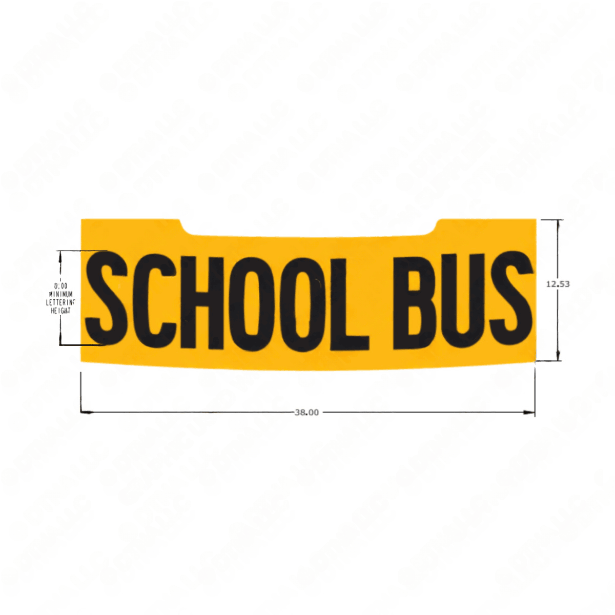 163224 Thomas Built Bus | Decal - School Bus Lettering/Warning Label ...