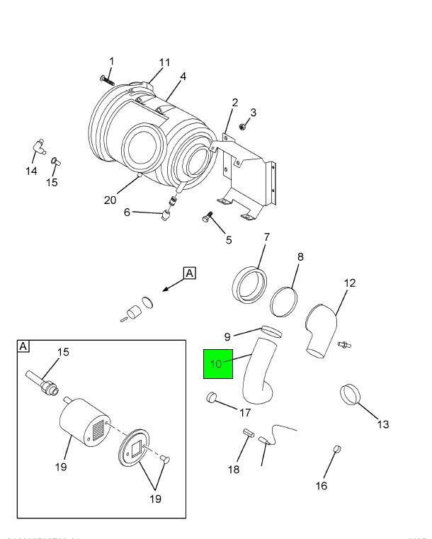 3505663C91, Navistar International®, HOSE AIR CLEANER