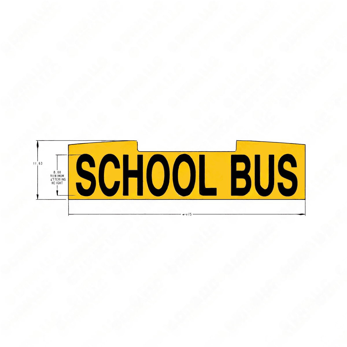 163229 Thomas Built Bus | Decal - School Bus Lettering/Warning Label ...