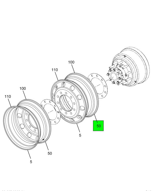 A51487PKWHT21 Navistar International | WHEEL ESW 225X825
