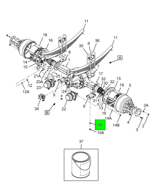 144425H | Navistar International® | NUT LOCK 7/8 UNF - 10 Pack 