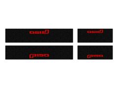 Tufskinz Red Lettering on Black Texture Door Sill Kit