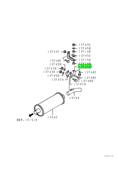 STAY,EXHAUST TAIL PIPE 1