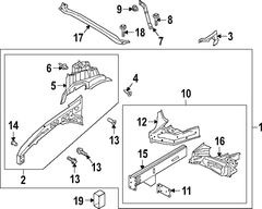 Apron Fender <br>Fender /rail FE panel - Left, Front, Inner
