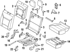 Seat Cover Cushion - Right, Rear, Center