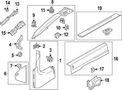 Body A-Pillar Trim Panel Pillar Windshield MOULDING <br>Decorative mounted to A of the vehicle
