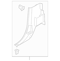 Door Pillar Post Trim Set Quarter - Right