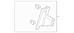 Door Pillar Post Trim Set C Panel - Right, Back, Inner (XL)