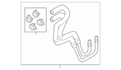 Automatic Transmission Oil Cooler Hose Tube - 3.5L (Police, AT)