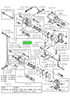 CALIPER & PAD ASSY,RR BRAKE,RR RH 1