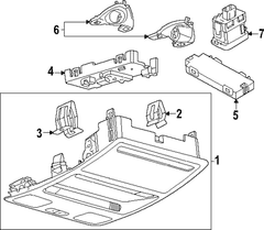 Overhead Console <br>Console used (COUPE)