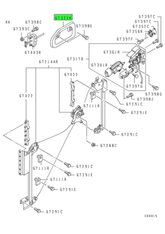HANDLE,FR DOOR OUTSIDE,RH 3