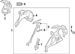 Quarter Panel Reinforcement - Right, Inner
