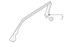 Door Window Molding Decal - Left, Rear