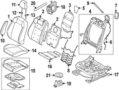 Headrest Cover Pad <br>Headrest part of the Seat and guide Space (3H) (COUPE)