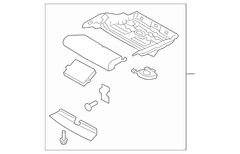 Sandstone Seat Frame <br>Seat Base Cushion - Front, Driver