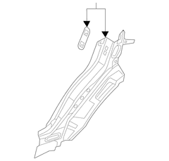 Quarter Panel Filler Bodyside Reinforcement - Left, Inner