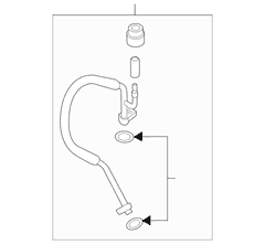 AIR CONDITIONING (A/C) Refrigerant Suction Hose Tube <br> R1234yf - 5.0L