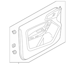 Door Interior Trim Panel - Left, Front (XL)