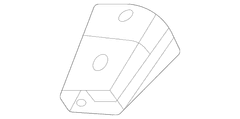Suspension Shock Absorber Bracket Mounting - Rear, Center