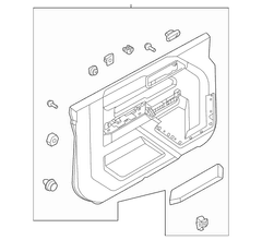 Door Interior Trim Panel - Left, Front (Big Bend)