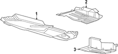 Floor Pan Splash Shield Air Deflector - Right