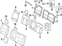 Cover Headrest Seat <br>Headrest Back (BEV)
