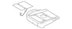 Seat Cushion Foam Heating Pad - Right, Front