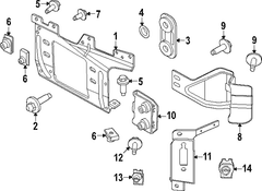 Bumper Face Bar Bracket <br>A for a Mounting and BRACKETS -