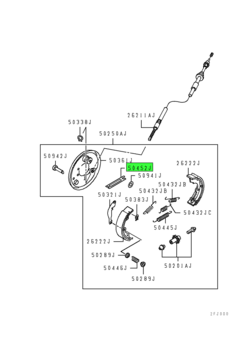 STRUT,PARKING BRAKE SHOE 1