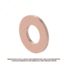 Copper Washer - 0.55 x 0.88 x 0.03 Inches