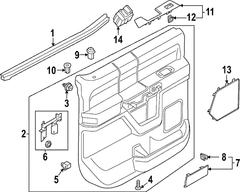 Door Interior Trim Panel - Right, Rear (BEV)