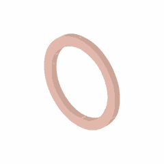Copper Engine Gasket - 0.52 Inch ID