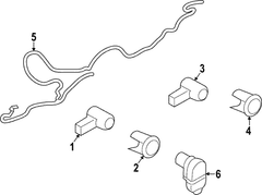 Parking Aid System Wiring Harness - Center