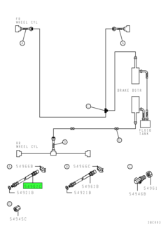 HOSE,FRAME BRAKE FLUID LINE 1